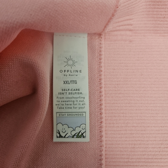 Offline by Aerie Strawberry Mist Sidewalk Seamless Cropped T-shirt Size XXL - Picture 9 of 12